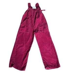 Vintage Girls Corduroy Overalls Red Size 3